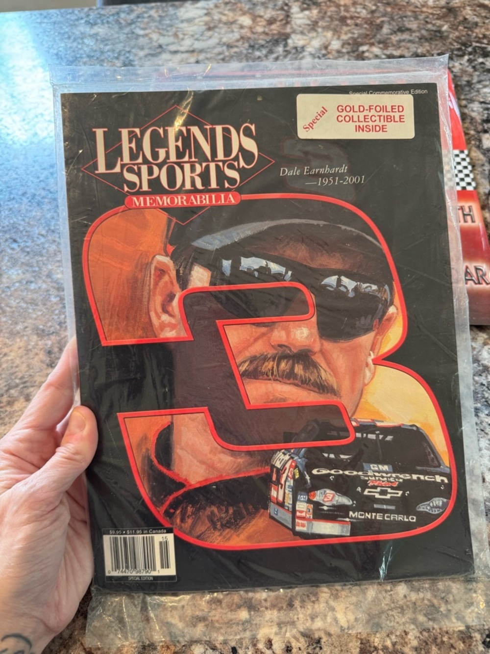Legends Sports Memorabilia Dale Earnhardt #3 Collectible Magazine - Black & Red